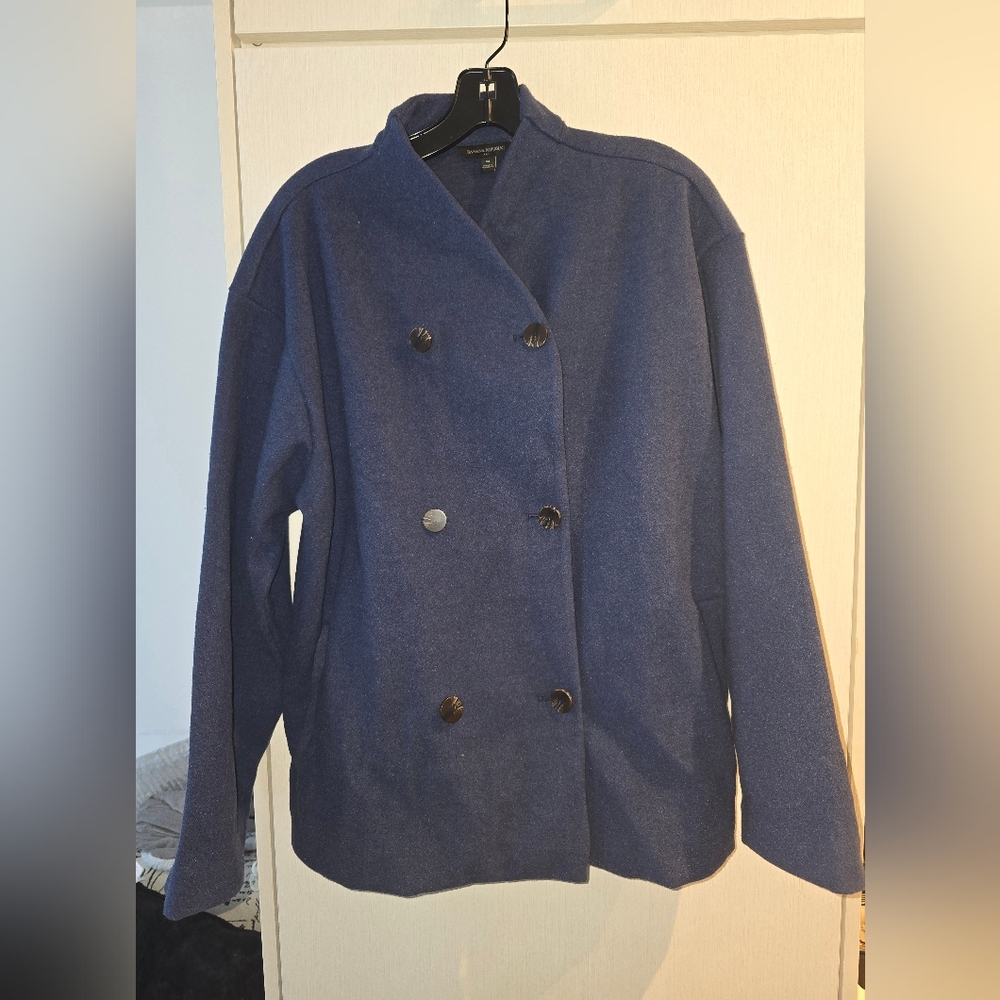 Banana Republic Double-Breasted Navy Jacket